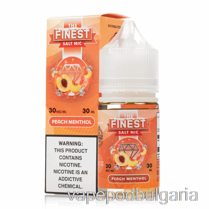 Vape Течности прасковен ментол - най-фината сол Nic - 30ml 30mg